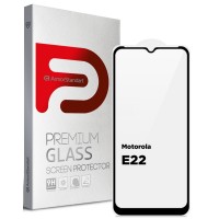 Стекло защитное Armorstandart Full Glue Motorola E22 Black (ARM65551)