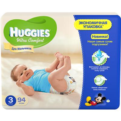 huggies ultra comfort для мальчиков 3 94 шт цена