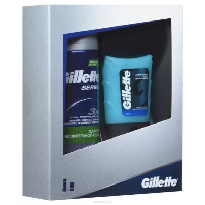 Набор Gillette series для чувствительной кожи гель для бритья 200мл гель после бритья 75мл (7702018414154)