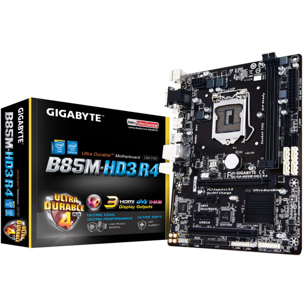 Материнская плата GIGABYTE GA-B85M-HD3 R4 Фото: Материнская плата GIGABYTE GA-B85M-HD3 R4