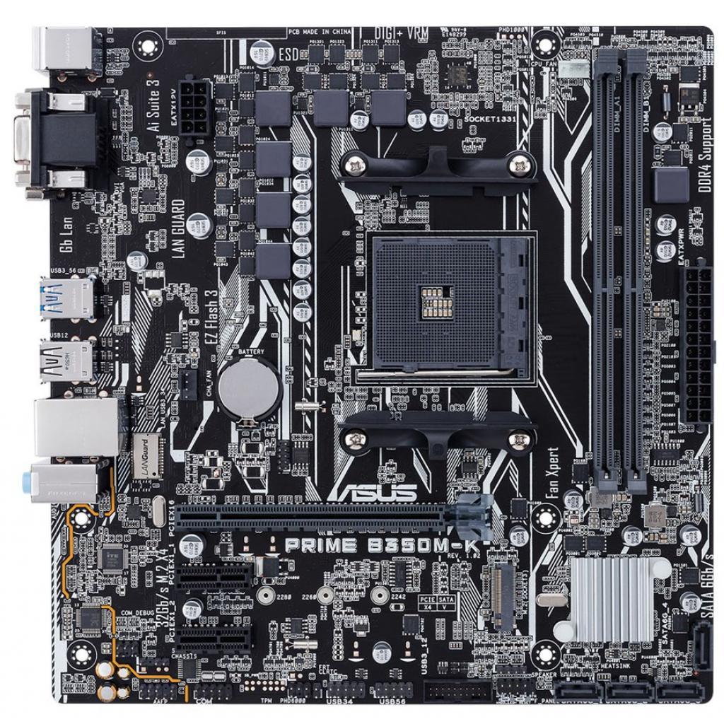 Материнская плата ASUS PRIME B350M-K Фото: Материнская плата ASUS PRIME B350M-K