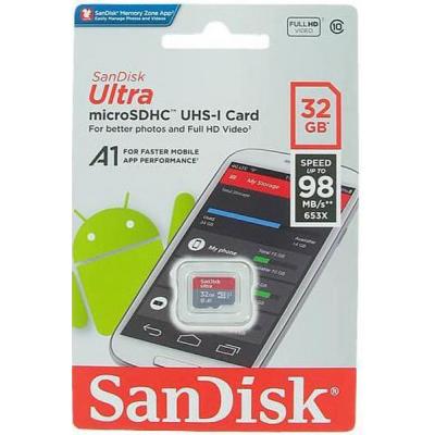 Карта памяти microsd sandisk ultra 32gb uhs i sdsqua4 032g gn6mn