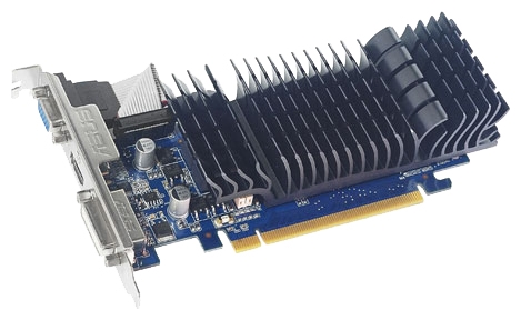 Фото: Видеокарта Asus / GeForce 210 /  512Mb DDR3 (TurboCache 1Gb)/ 32-bit / VGA, DVI, HDMI / Silent / 589/1200MHz / 210-SL-TC1GD3-L