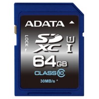 Карта памяти 64Gb SDHC A-Data UHS-1 Class10 / ASDX64GUICL10-R