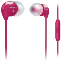 Наушники Philips SHE3595PK/00 для мобильных/MP3 микрофон/кнопка вызова Розовые гарантия 6 мес.