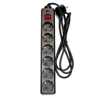 Сетевой фильтр питания PATRON 5.0m (SP-65), 6 розеток BLACK (EXT-PN-SP-65)