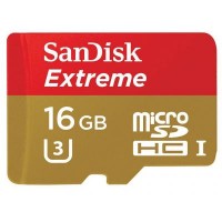 Карта памяти SANDISK 16GB microSDHC Extreme UHS-I U3 (SDSDQXN-016G-G46A)