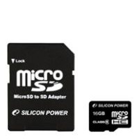 Карта памяти 16 Gb microSDHC, Silicon Power (SP016GBSTH004V10-SP)