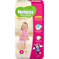 Подгузник Huggies Ultra Comfort для девочек 5 (12-22кг) 15 шт (5029053543581)