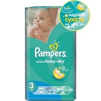 Подгузник Pampers Active Baby-Dry Midi (4-9 кг), 58шт (4015400735625)