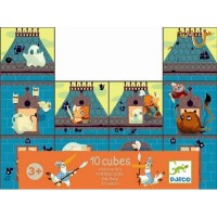 Развивающая игрушка Djeco Рыцарский замок 10 кубиков (DJ08204)