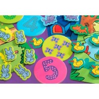 Настольная игра Djeco Развивающие наклейки 1-2-3 (DJ08315)