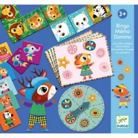 Настольная игра Djeco Маленькие друзья 3 в 1 (DJ08131)