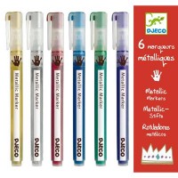 Набор для творчества Djeco Фломастеры цветные с металлическим блеском 6 шт (DJ08870)