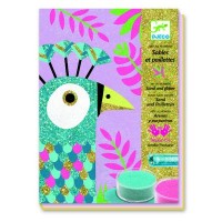 Набор для творчества Djeco рисование песком Ослепительные птицы (DJ08663)