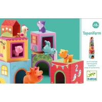 Набор для творчества Djeco Топанимо ферма 6 кубиков +6 животных (DJ09108)