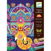 Набор для творчества Djeco раскрашивание с блестками Сияющие животные (DJ09502)