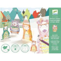 Набор для творчества Djeco раскрашивания по пластику Pow Wow (DJ09493)