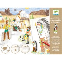 Набор для творчества Djeco раскрашивание по пластику Запад (DJ09492)