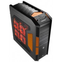 Корпус Aerocool PGS Xpredator Evil Black-Orange / EN56472 / без БП / ATX, mATX, EATX, XL-ATX Full-Tower / 3xUSB2.0, 1xUSB3.0, e-Sata, Audio / 6x5,25”, 1x3,5", 6xHDD, 10xPCI / Fan 1x230mm Orange LED, 1x230mm / окно, видеокарта до 3
