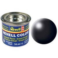 Аксессуары для сборных моделей Revell Краска черная шелковисто-матовая black silk 14ml (32302)