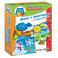 Настольная игра Vladi Toys Времена года Шнуровочка-липучка (рус. язык) (VT1307-01-2)