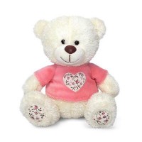 Мягкая игрушка Lava Медвежонок Сэмми в кофточке с декоративным сердечком 18 см (LA8733J)