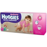 Подгузник Huggies Little Walkers 4 для девочек (9-14кг) 52 шт (5029053543406)