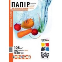 Бумага ColorWay матовая, 108 г/м2, А4, 100 л (PM108100A4)