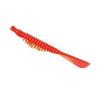 Силикон съедобный Nomura Ribbed Curlly Tail 100мм 3,5гр. цвет-066 (red yellow) 8шт (NM71206610)