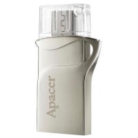 USB флеш накопитель Apacer 16GB AH173 Silver USB 2.0 OTG (AP16GAH173S-1)