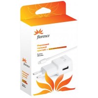 Зарядное устройство Florence USB, 2A + cable iPhone 6/6 Plus (TC21-IPH6)
