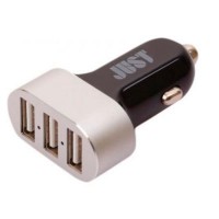 Зарядное устройство JUST Evo Trio USB Car Charger (6.3A/31W, 3*USB) (CCHRGR-V-BLCK)