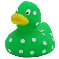 Игрушка для ванной LiLaLu Зеленая утка в горошек (L1929)