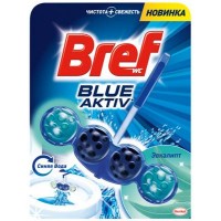 Туалетный блок Bref Сила Актив Голубая Вода свежесть эвкалипта 50 г (9000100888066)