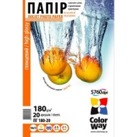 Бумага ColorWay глянцевая, 180 г/м2, A6 (10x15), 20 л (PG1800204R)