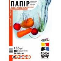 Бумага ColorWay матовая, А4, 100 л (25951)