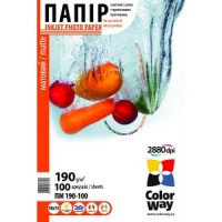 Бумага ColorWay матовая, 190 г/м2, A6 (10x15), 50 л (PM1900504R)