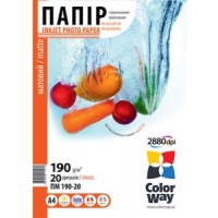 Бумага ColorWay матовая, 190 г/м2, А4, 20 л (PM190020A4)