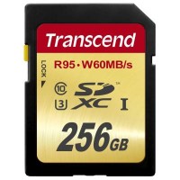 Карта памяти Transcend 256Gb SDXC Class10 UHS-I U3 (TS256GSDU3)