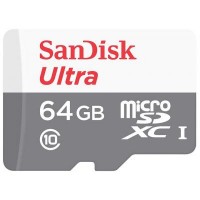 Карта памяти SANDISK 64GB microSDXC Class 10 UHS-I (SDSQUNB-064G-GN3MN)