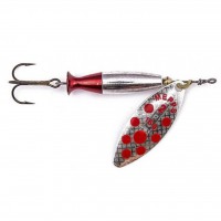 Блесна Mepps Aglia Longheavy silver/red dots 12гр №1+ (30255 030)