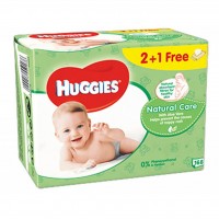 Влажные салфетки Huggies Natural Care 56 х 3 шт (5029053550176)