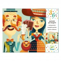 Набор для творчества Djeco Апликация Подвижные портреты (DJ08973)