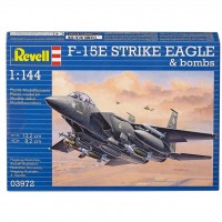 Сборная модель Revell Истребитель F-15E STRIKE EAGLE & bombs 1:144 (63972)
