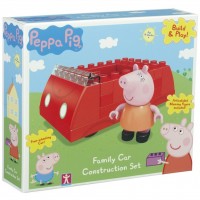 Конструктор PEPPA Машина Пеппы фигурка мамы свинки 16 деталей (06035)