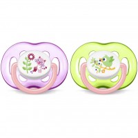 Пустышка Philips AVENT Freeflow 18 мес+ для девочек 2 шт (SCF186/25)