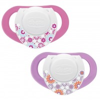 Пустышка Chicco Physio Compact латексная 6-12 мес 2 шт розовая (74822.11)