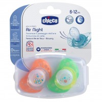 Пустышка Chicco Physio Air силиконовая с футляром 6-12 мес нейтральная 2 шт (75033.41)