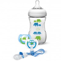 Набор для кормления новорожденных Philips AVENT Слоники для мальчиков (SCD627/01)